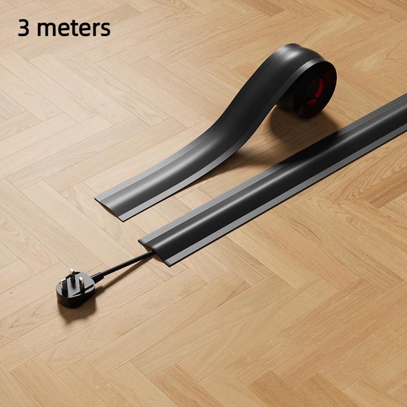 Soft Pvc Self Adhesive Cable Concealer Flame Retardant For Home Office Floor Wall Cable Management