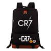 Cristiano Ronaldo Printed Youth School Backpack Teenagers Durable Oxford Fabric Breathable Padded Straps Unisex Travel Bag