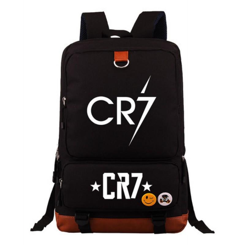 Cristiano Ronaldo Printed Youth School Backpack Teenagers Durable Oxford Fabric Breathable Padded Straps Unisex Travel Bag