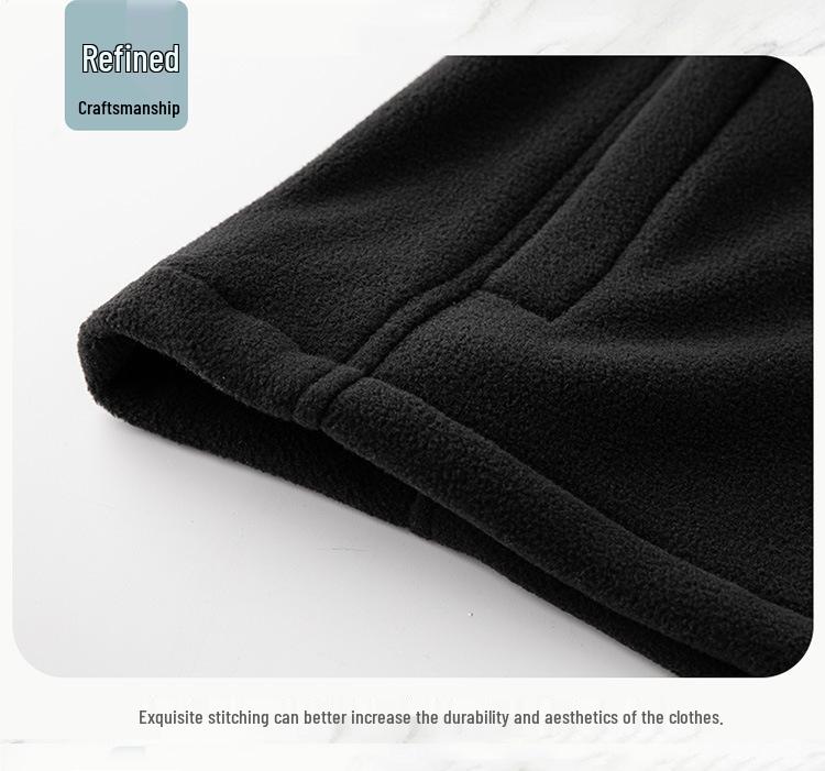 Herren Herbst/Winter Stehkragen Fleeceweste: Warme, mit Samt gefütterte, lässige Outdoor-Jacke