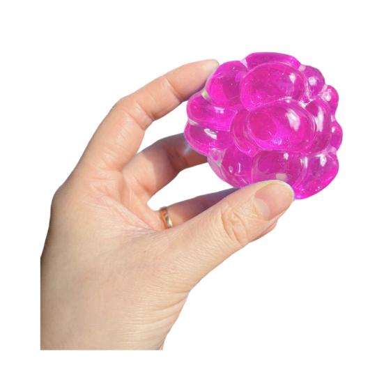 Balle Anti-Stress Croquante Remplie de Billes Soulagement de l'Anxiété Formable Balle à Presser Jouet Sensoriel Portable Voyage Moulable Balle Transparente Pincer Jouet Fidget