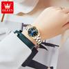 Orologio marca OLEVS con diamanti incastonati, impermeabile, luminoso, al quarzo, per donna 5563