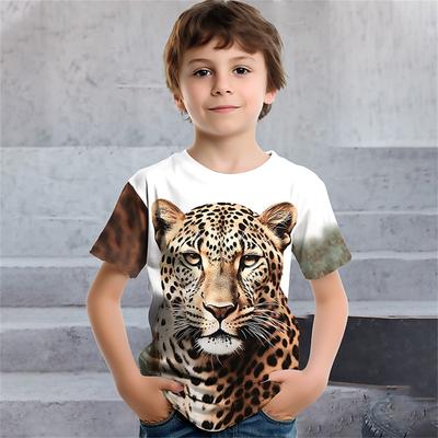 2025 New Animal Lion 3d Print Boy T Shirts Kids T Shirt For Boys Short Sleeve Top Tee Boy Clothes Summer
