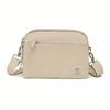 Borsa a tracolla in nylon ultraleggera da donna con tracolla larga regolabile, borsa da donna leggera con chiusura a zip, elegante borsa a tracolla