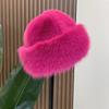 Berretto invernale da donna, versione coreana, caldo cappello di lana lavorato a maglia, cappello da pittore britannico, cappello mongolo, cappello di peluche, spesso, caldo e alla moda, da pescatore