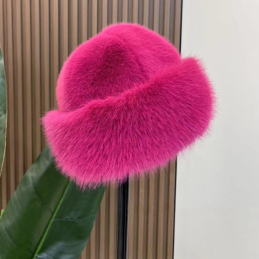 Berretto invernale da donna, versione coreana, caldo cappello di lana lavorato a maglia, cappello da pittore britannico, cappello mongolo, cappello di peluche, spesso, caldo e alla moda, da pescatore