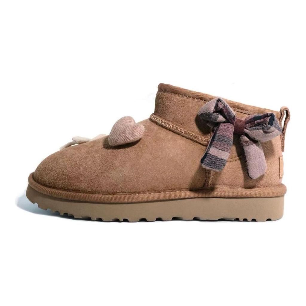 UGG CLASSIC ULTRA MINI Sheepskin Ankle Length Snow Boots Women's Chestnut 1116109-CHE(Team06299-)