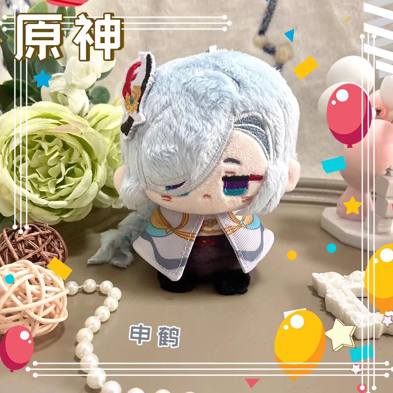 Genshin Impact Character Plush Doll Keychain Bag Pendant Anime Figure Toy Arlecchino Wriothesley Kinich Nefer Lauma Aino Jahoda