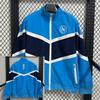 Mens Windproof Outdoor Sport Jacket Long Sleeve V-Neck Thick Lightweight Training Coat Running Hiking Football