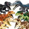 Children Simulation Dinosaurs World Velociraptor Raptor Building Blocks Tyrannosaurus Assemble Model Puzzle Montessori Boy Gift