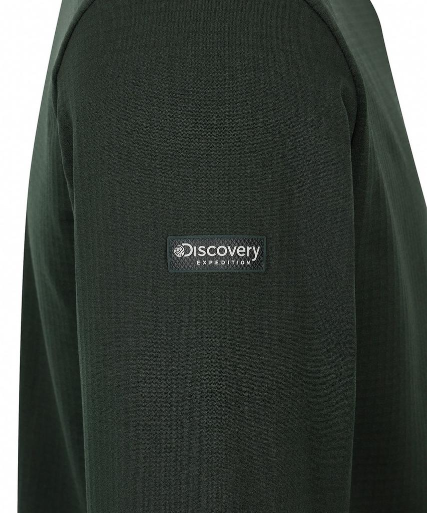 DISCOVERY EXPEDITION Men'S Functional Half-Zip High-Neck T-Shirt (D/Khaki)