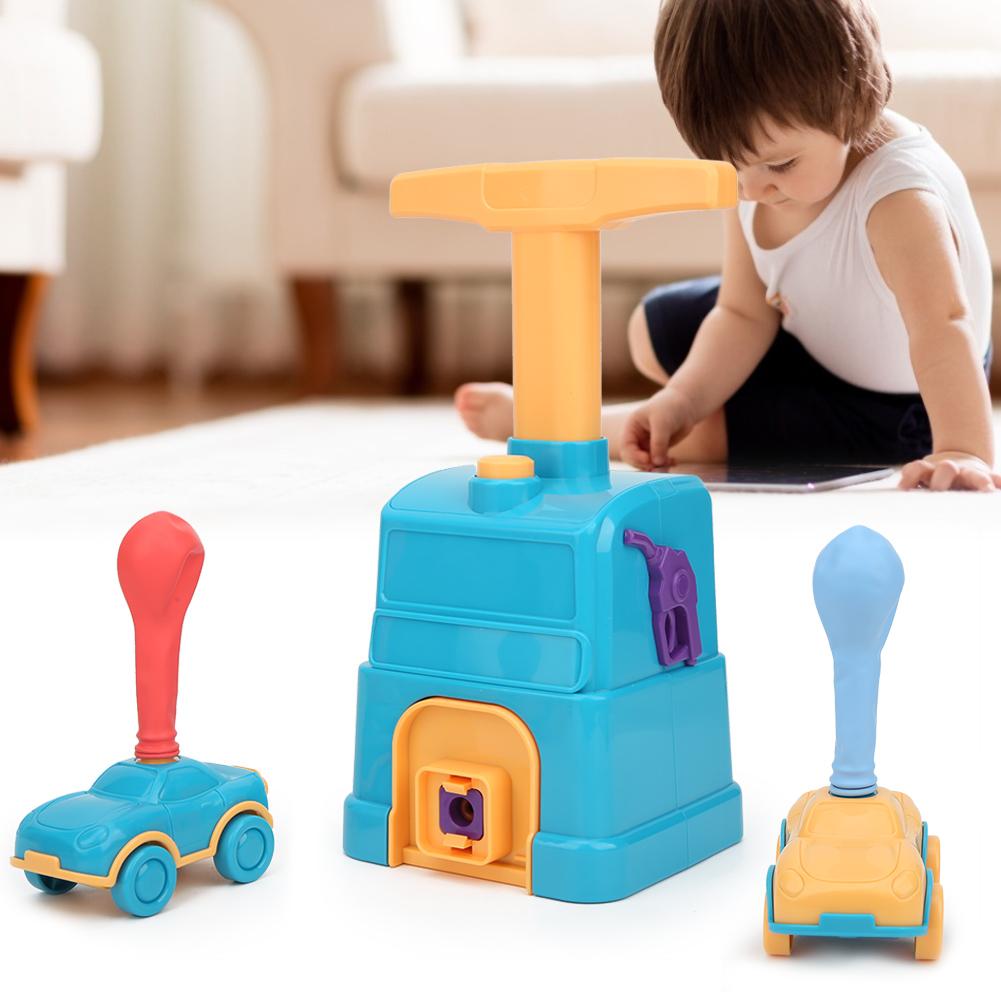 Inertial Power Balloon Car Educational Portable Lightweight Children Kid Toy GiftBlue