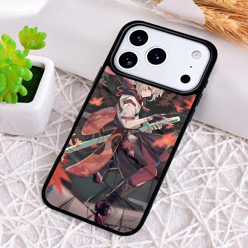 Genshin Impact Kaedehara Kazuha print Phone Case for iPhone 17 Air 16 15 11 12 14 13 Pro Max Shockproof Cover