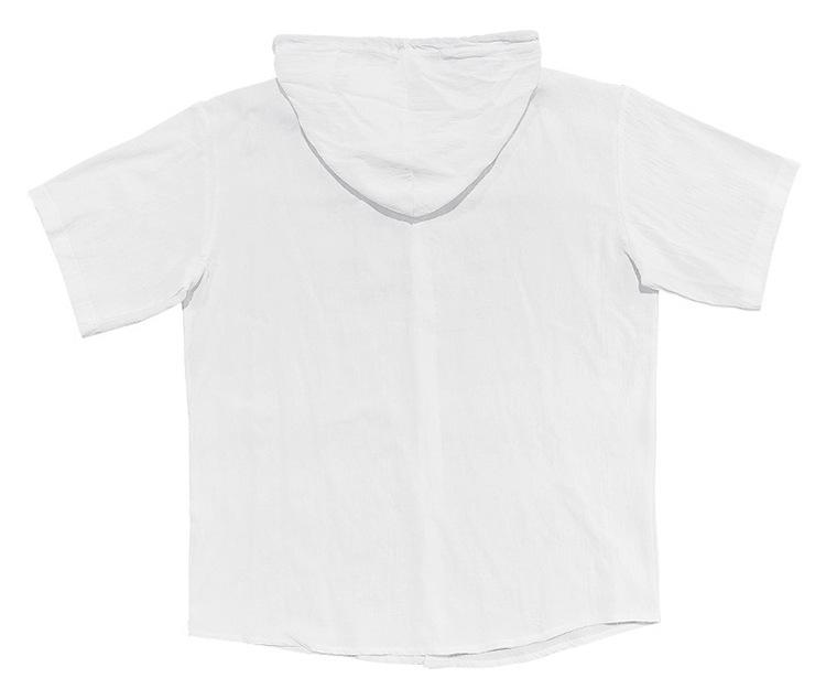 Men's Trendy Hooded Short-Sleeve Casual Sweatshirt