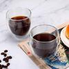 GIFT GARDEN Glass Cup Tumbler 250ml Cold and Hot Double Wall Glass Microwave Safe Set of 2