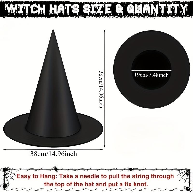 Halloween Witch Hat Black Witch Hat Costume Accessories for Indoor and Outdoor Halloween Decoration, Suitable for Home Courtyard Porch Ceilings