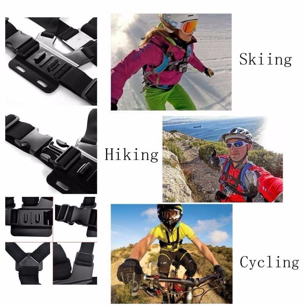 Chest Strap Mount Belt for Gopro Hero 12 11 9 8 7 6 5+ 4 Xiaomi Yi 4K Action Camera Chest Harness for Insta360 Sport Accessories