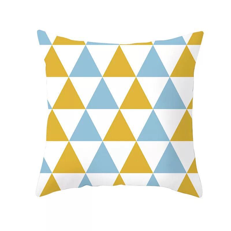 Nordic Blue Geometric Elk Pillow Cover Home Sofa Cushion Cushion Cover