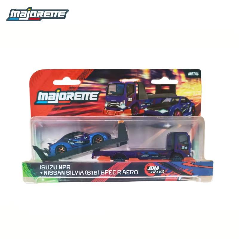 Neu auf Lager Majorette Isuzu Npr Anhänger Honda S2000 Toyota Supra Jza80 Nissan Silvia S15 Legierung Druckguss Modellauto Spielzeug Kindergeschenk gray