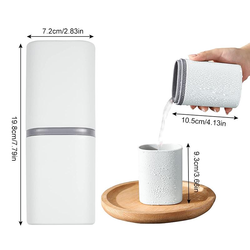 Travel Toothbrush Box Multifunctional Portable Toothbrush Holder Mouthwash Cup Storage Box Home Camping Outdoor Toothbrush Cup