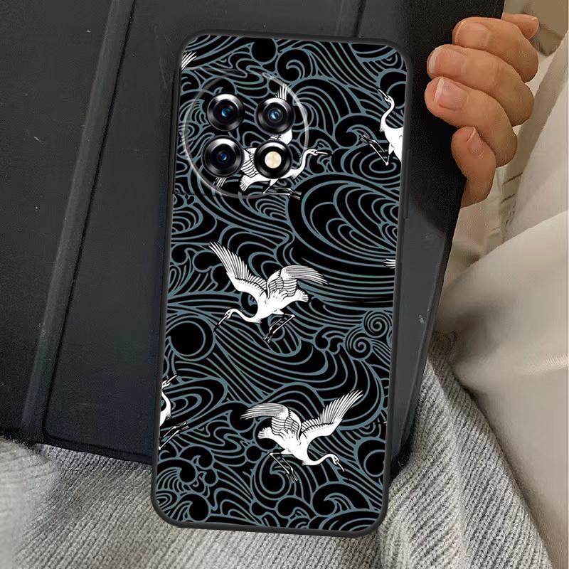 Art Crane Waves Case For OnePlus Nord 5 CE 2 3 4 Lite N20 N30 OnePlus 15 13 12 11 10T 10R 12R 13R 13T Cover
