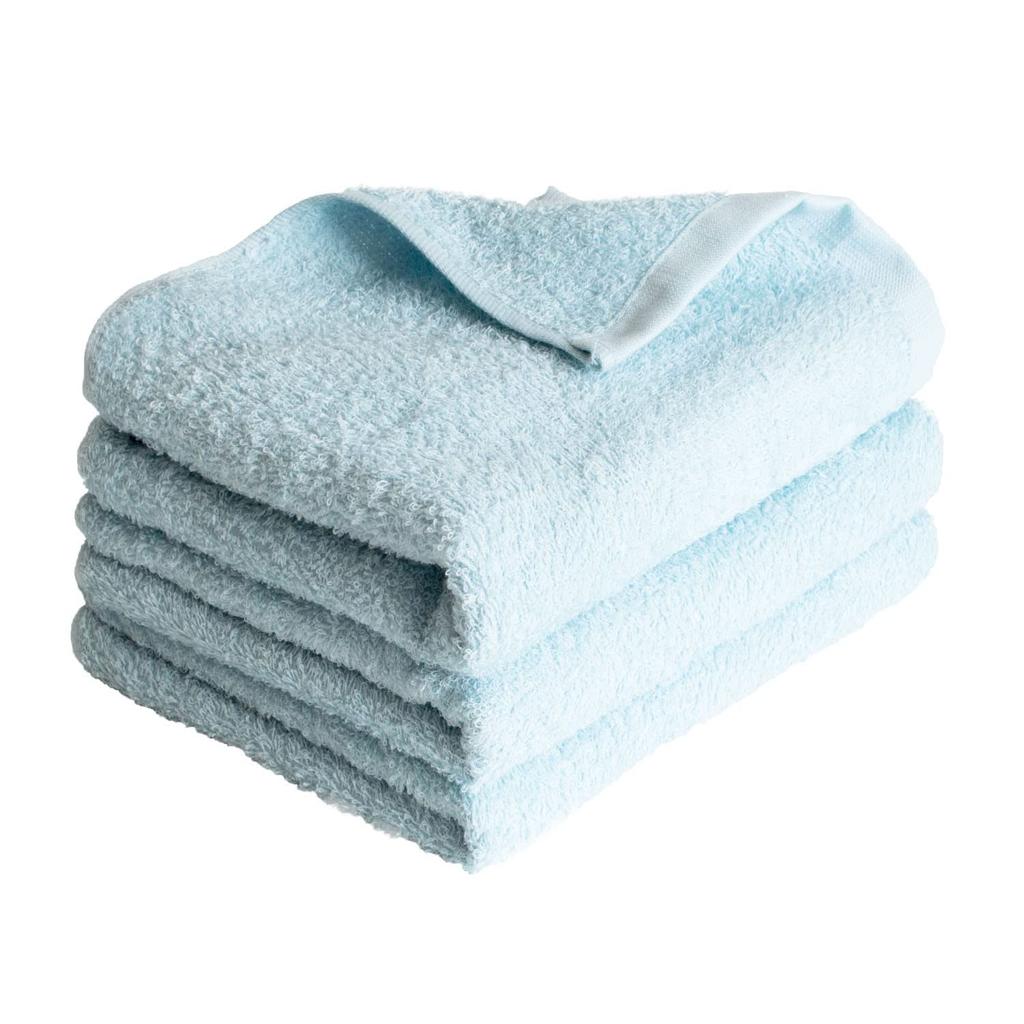 Tramparan Face Senshu Made In Set of Low Lint Blue Towel, Towel, Japan, 3, Furetemi, Quick-Drying, Absorbent, Thin, 100% Cotton, Shedding,