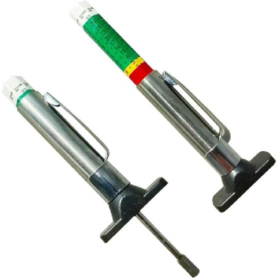 Car Tire Tread Depth Gauge, Tire Tread Gauge Color Coded, Professional Tire Thread Depth Meter Tool in 32nds, Suitable for Most Car Models (1 PCS)