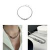 Minimalist Stainless Steel Collar Chain With Geometric Design For Unisex Fashion Accessory