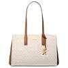 Laila Logo Snap Closure Faux Leather Tote Bag Women Tote Bags Vanilla-White 30S5G9IT2B-VANILLA/ACRN