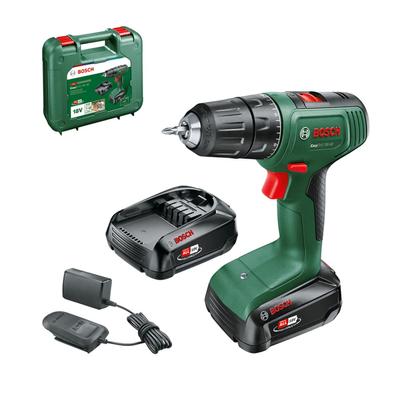 Bosch DIY 18V Akku Skrue-/Boremaskine 1 Oplader 1 PH2 Bit Bæretaske ED118 (1,5Ah, (AL1810CV), Bit, Etui)