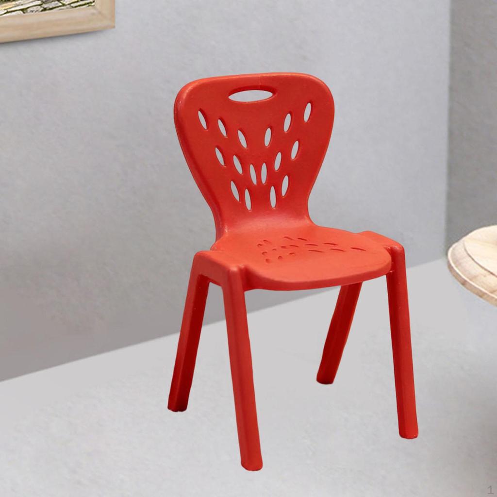 1/12 Dollhouse Chair Furniture Decorative Simulated Life Scene Scenery Photo Props Play
