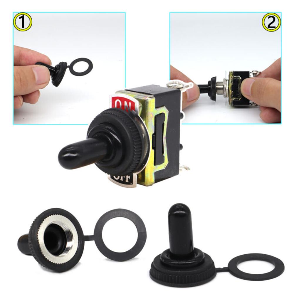 5x Metal And Plastic Toggle Switch 12V ON OFF Heavy Duty Toggle Flick SwitchCar FliFor CK Dash Light Marine 12 Volt Switches Boa