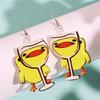 Unique Duck Dangle Earrings Fashionable Alloy Jewelry Duck Ear Pendants Perfect for Birthday and Theme Parties