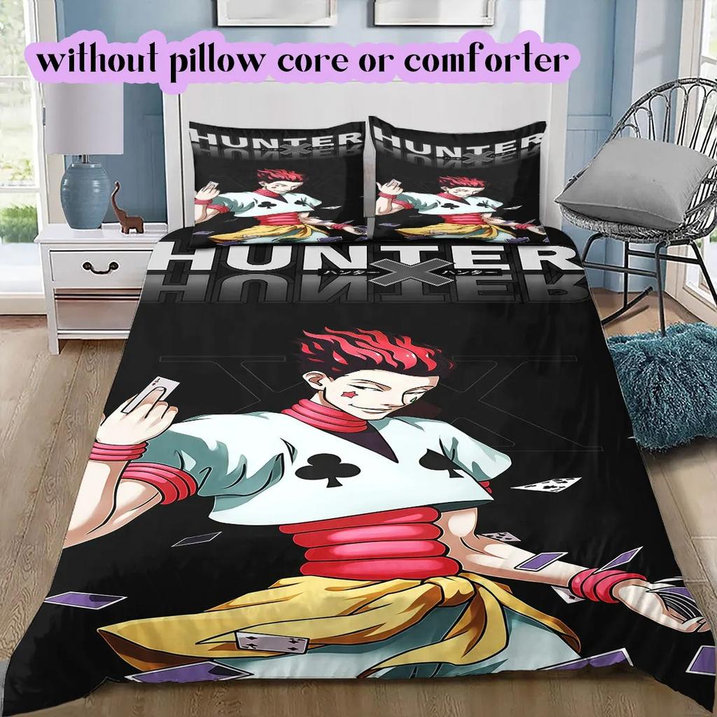 3D Printe Hunter X Hunter Anime Duvet Cover Pillowcase Bedding Set Boys Girls Single/Double/Queen Size Bed Kids Adult 2/3piece