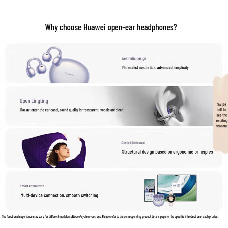 Huawei FreeClip Ear-clip Open Wireless Earbuds