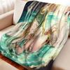 Cartoon Honkai Impact 3rd Mobius Flannel Blanket Cover Warmth Soft Anime Blanket Multifunctional Decor Home Universal Blankets