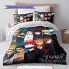 Nombre Personalizado Anime Jujutsu Kaisen Patrón Juego de Ropa de Cama Funda Nórdica Funda de Almohada Decoración del Hogar Regalo (1 * funda nórdica + 2 * fundas de almohada, sin núcleo)