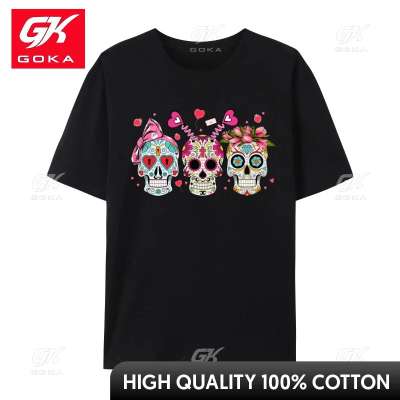 

Sugar Skull Lovers Valentines Day Couple Matchings TShirts Cotton TShirts Unisex Top Tees Camisetas Group Dating TShirts 4XL