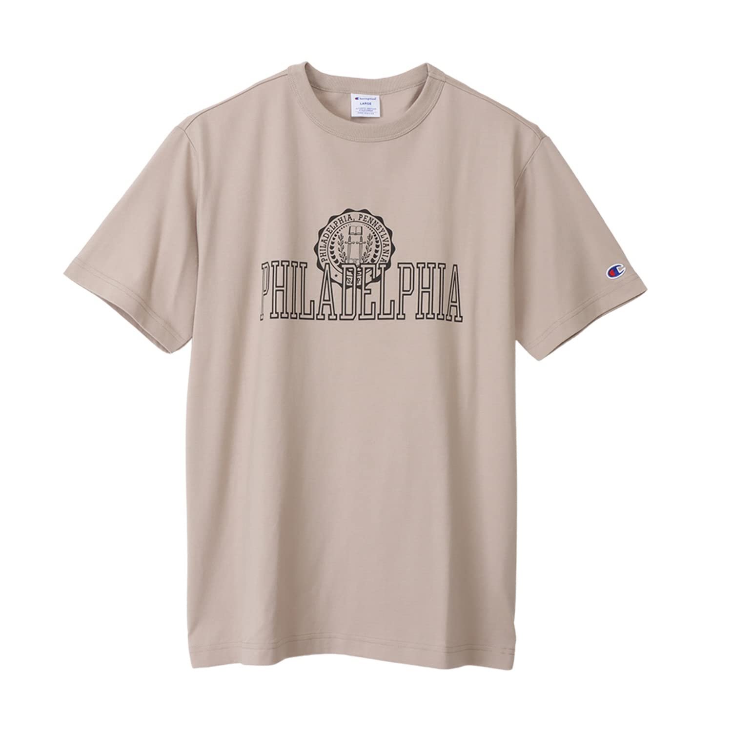 

Champion Basic Short Sleeve Size USA Crew Size Men s T-Shirt, L, 100% Cotton, Print, Stonewashed, Neck, 100% Cotton, C3-X350