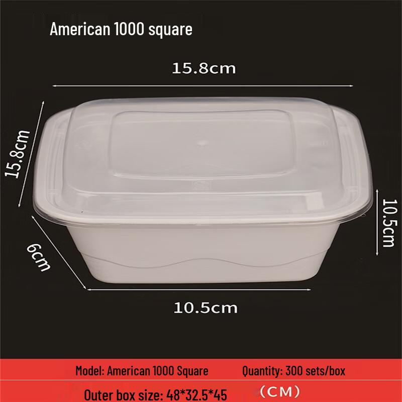 Disposable Square Food Containers with Lids
