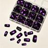 144Pcs Medium Short Square Press On Nails Medium Oval Fake Fingertips  for Holiday Party