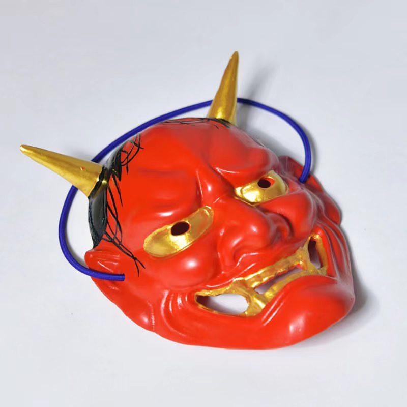 Halloween Small Hannya Mask Resin Costume Party Props Men Cosplay