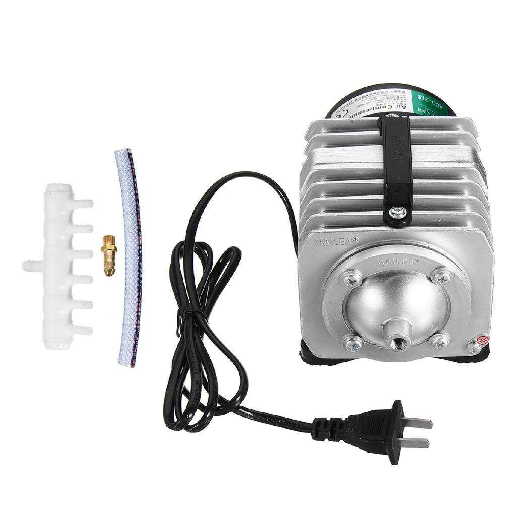 220V 70L/min Electromagnetic Air Compressor Pump 45W Aquarium Fish Pond Compressor Hydroponic Air Aerator Pump