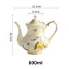 Hot Sale Ceramic Teapot European and American Pastoral Style Home Office Afternoon Tea Service Tea Pot Cafe Coffee Pot