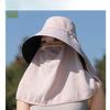 Summer Breathable Ponytail Hat – Solid Face Mask Cap – Lightweight & Sun Protection – Perfect for Outdoor Gardening Travel