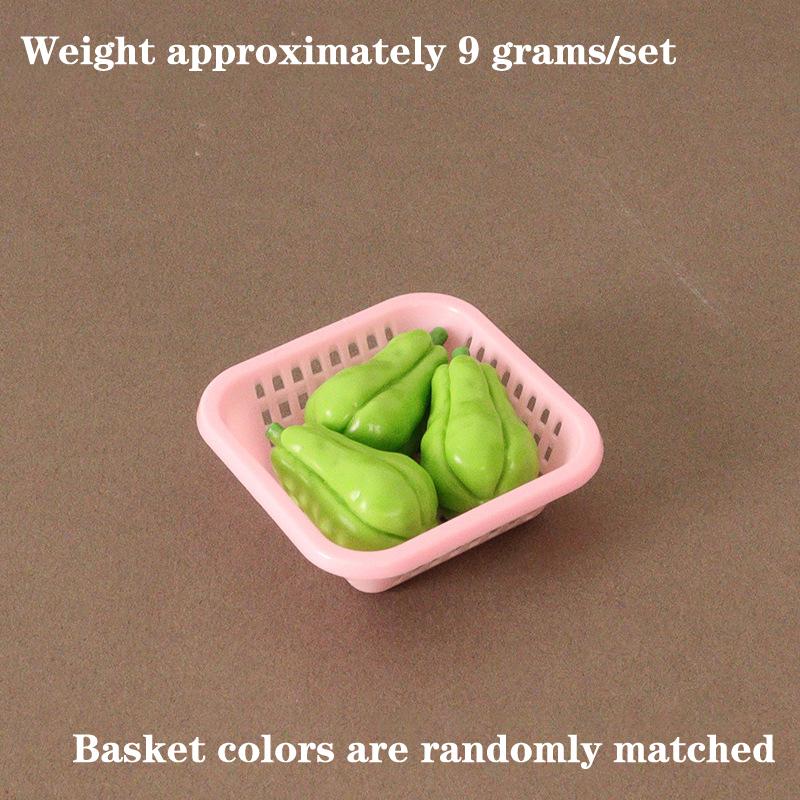 Dollhouse Simulation Vegetable Basket Set Dollhouse Decoration Mini Play Toys Kitchen Life Scene Model Accessories Props