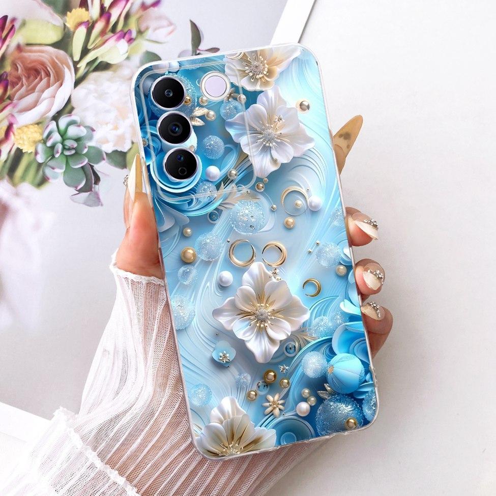 Transparent Cover For Vivo S16e 5G Case V2239A Cute Cat Fashion Butterfly Funny Painted Casing For VivoS16e 5G