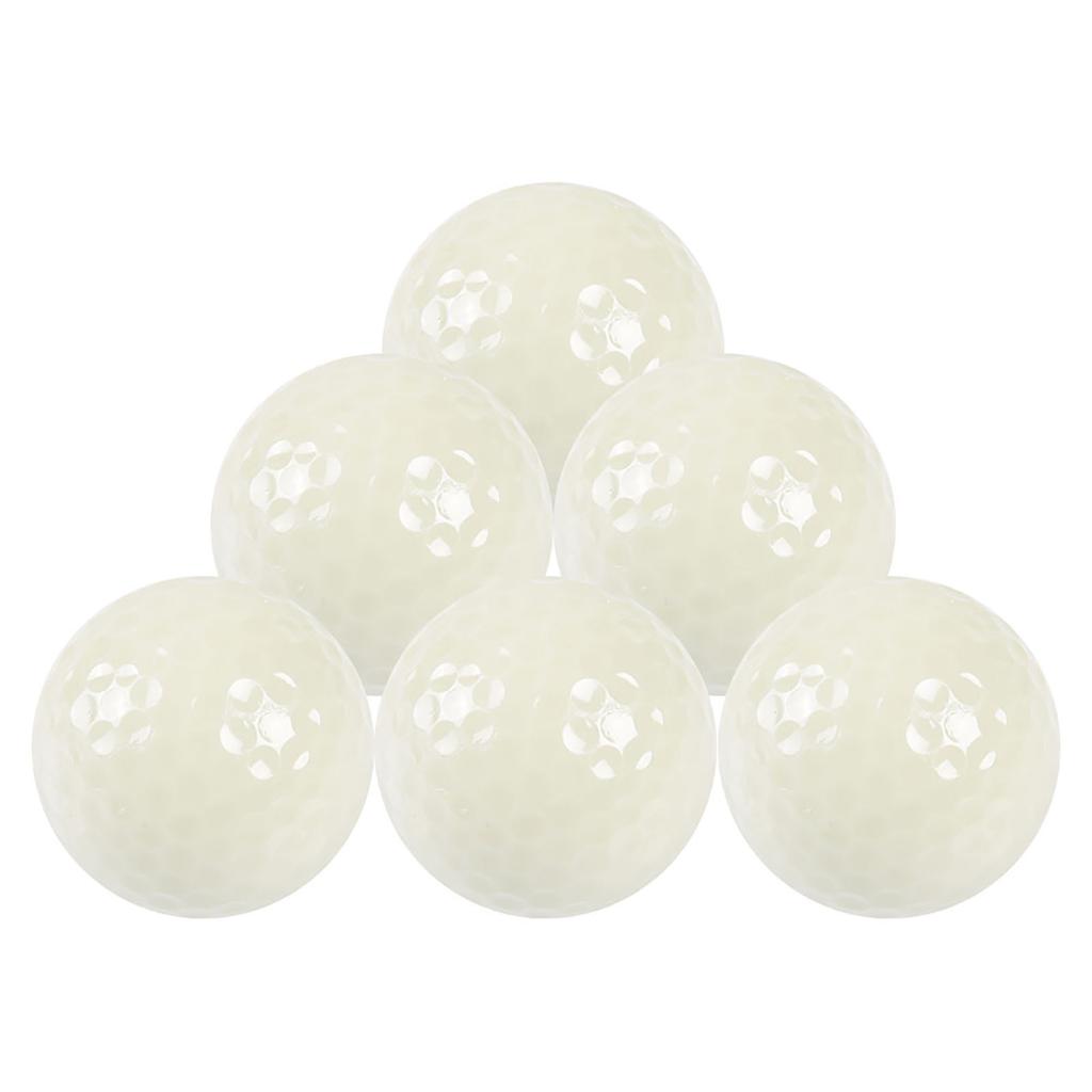 6 pcs Balles de Golf de Nuit Lumineuses Fluorescentes Balles de Golf Longue Durée Éclat Vif dans l'Obscurité