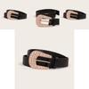 Classic Fashion Casual Leather Belt For Women With Pearl Decor For Spring