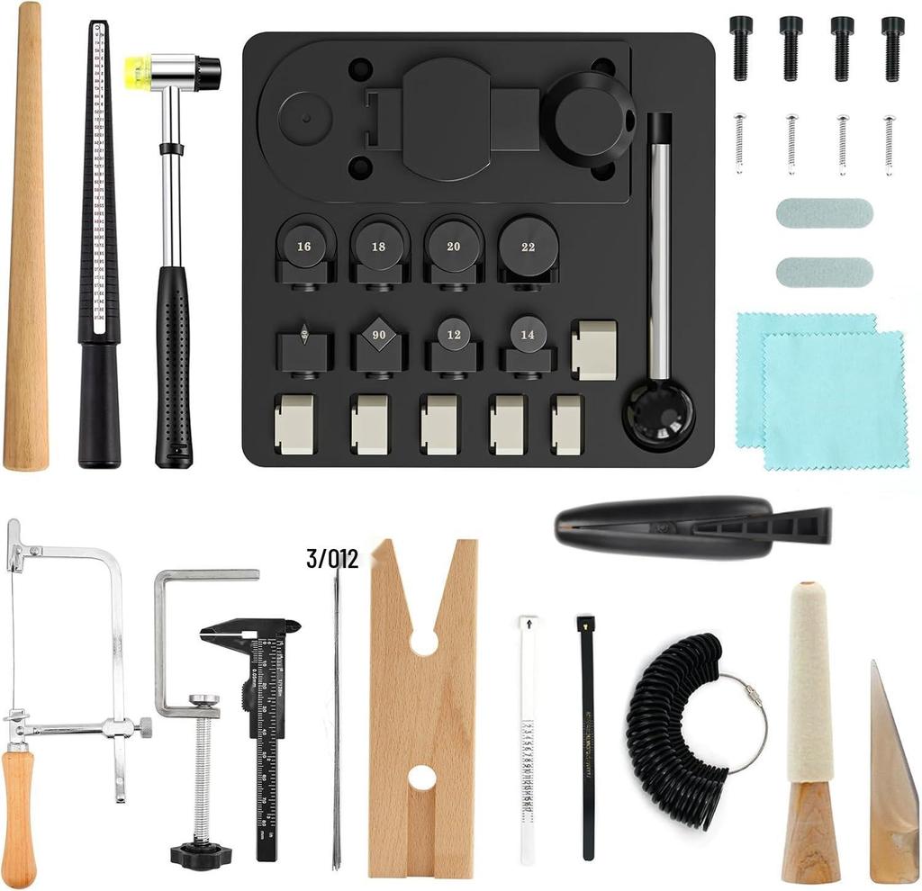 Ring Bender Crimping & Rolling Machine Kit for Gold, Silver, Copper Forming & Repair